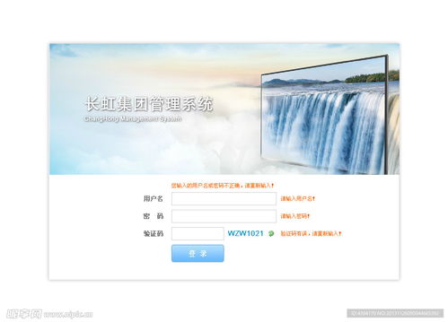 長虹集團(tuán)管理登錄頁面設(shè)計圖 web界面設(shè)計